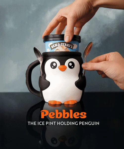 Penguin ice cream holder