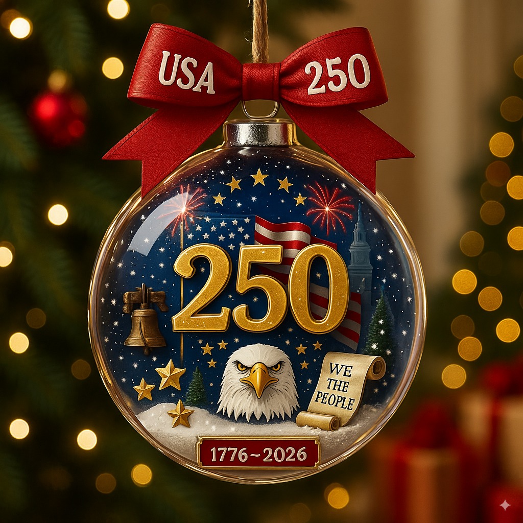 USA 250th Anniversary Commemorative Ornament