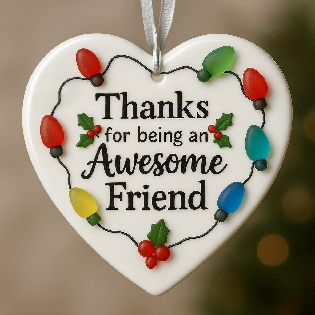 Heartfelt "Awesome Friend" Keepsake Ornament